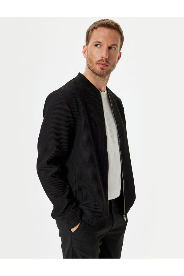 Koton Koton Kt - Bomber Jacket Ribbed Zipper