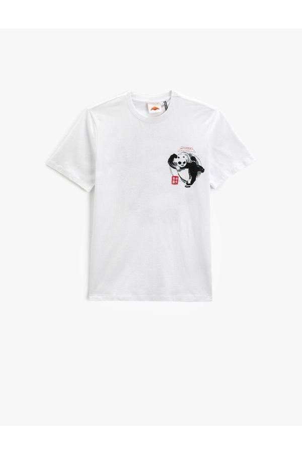 Koton Koton Kung Fu Panda T-Shirt Licensed Printed Crewneck