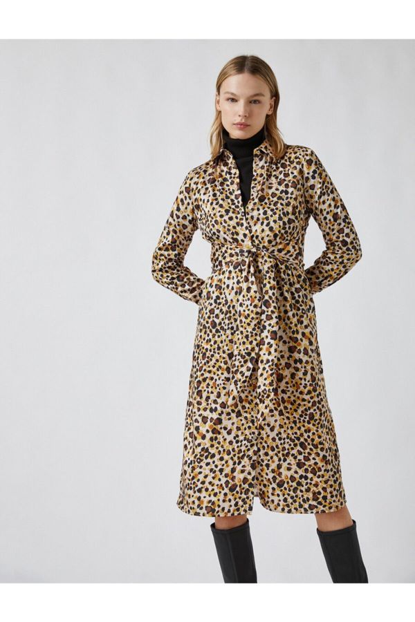 Koton Koton Leopard Pattern Midi Dress