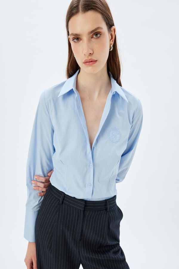 Koton Koton Light Indigo Women's Shirt