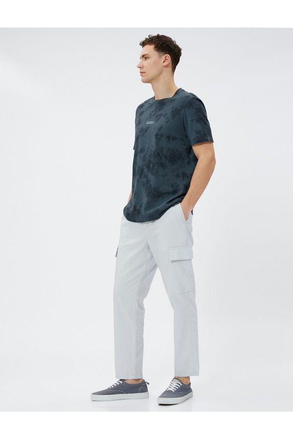 Koton Koton Linen Blend Cargo Pants with Pockets and Tie Waist