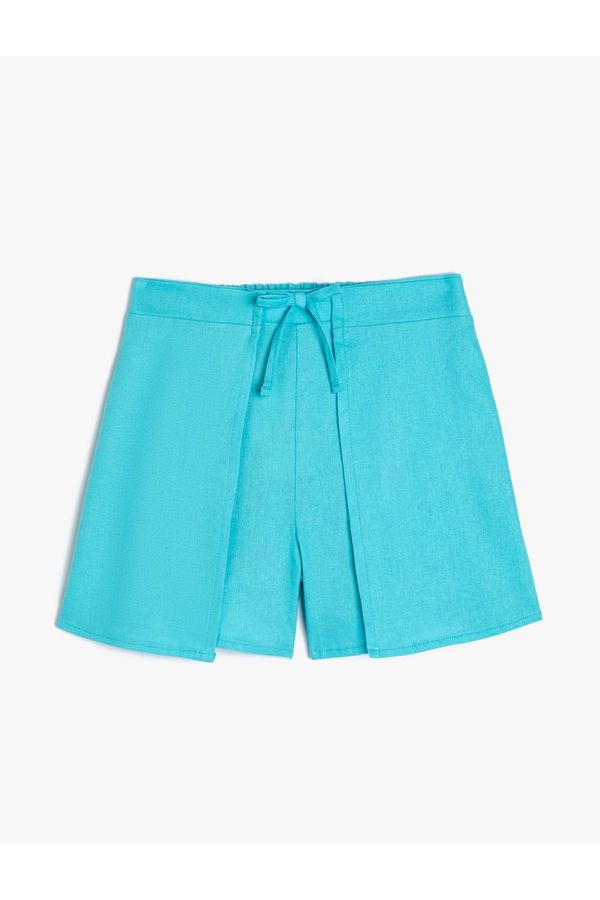 Koton Koton Linen Shorts Skirt Elastic Waist