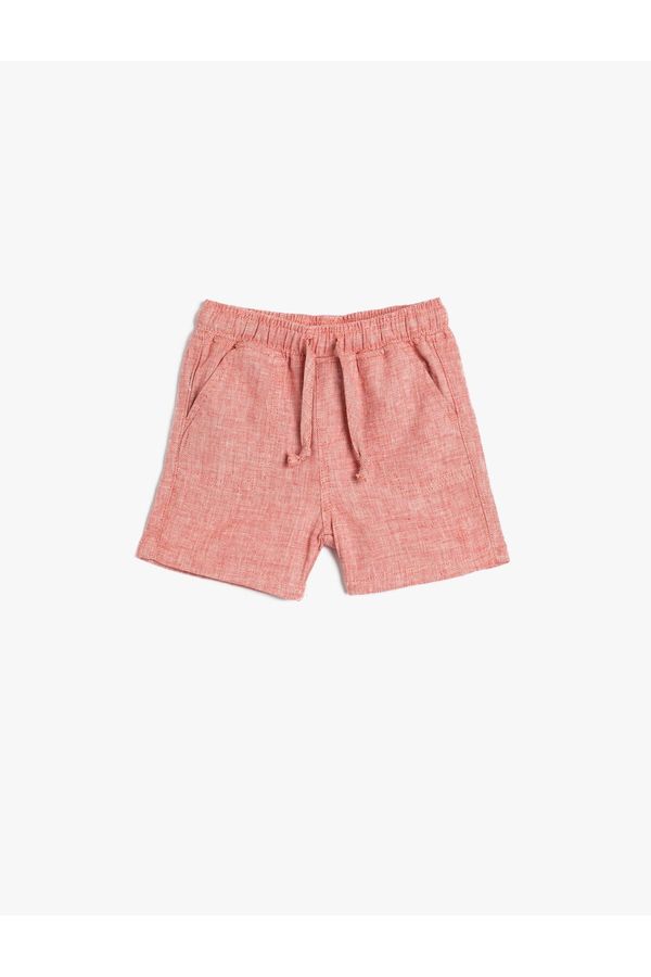 Koton Koton Linen Shorts with Tie Waist and Pockets