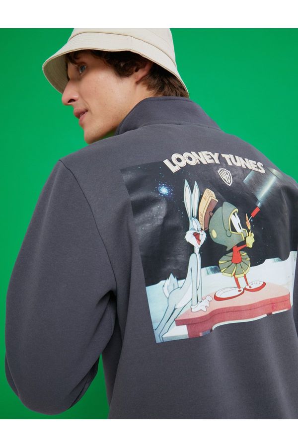 Koton Koton Looney Tunes Oversize Sweatshirt Raised Licensed Printed