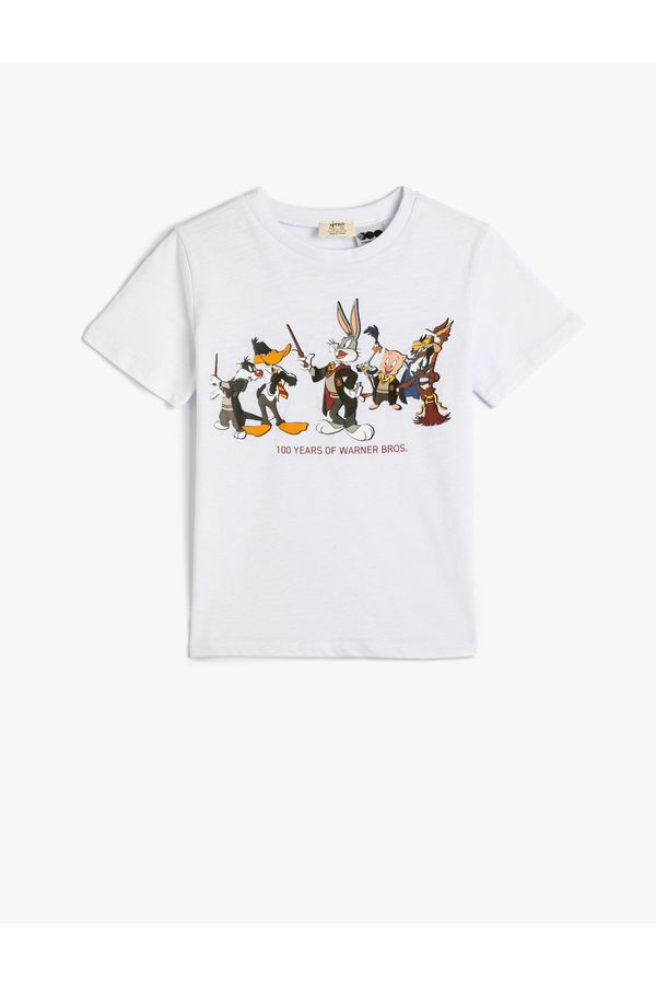 Koton Koton Looney Tunes T-Shirt Licensed Short Sleeve Crew Neck Cotton