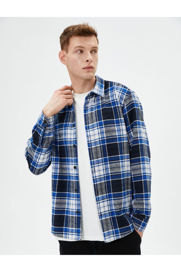 Koton Koton Lumberjack Shirt Classic Collar Buttoned Long Sleeve