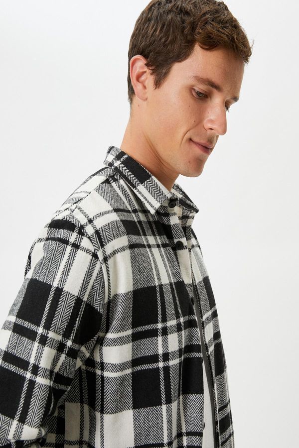 Koton Koton Lumberjack Shirt Classic Collar Long Sleeve with Buttons