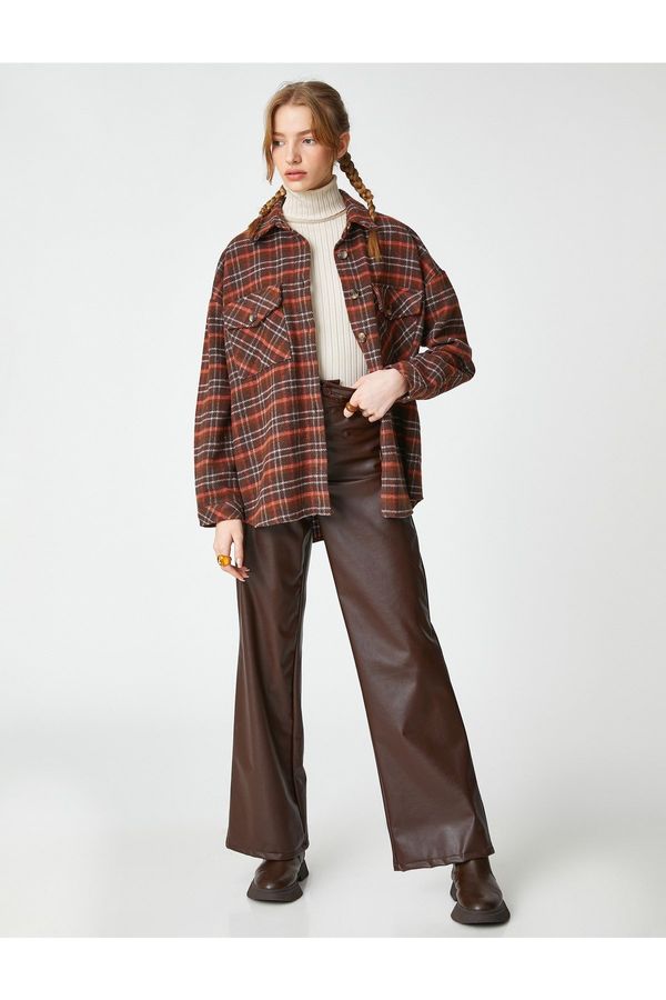 Koton Koton Lumberjack Shirt Long Sleeve Buttoned with Pocket Detail