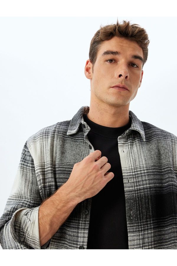 Koton Koton Lumberjack Shirt Long Sleeve Cotton Blend