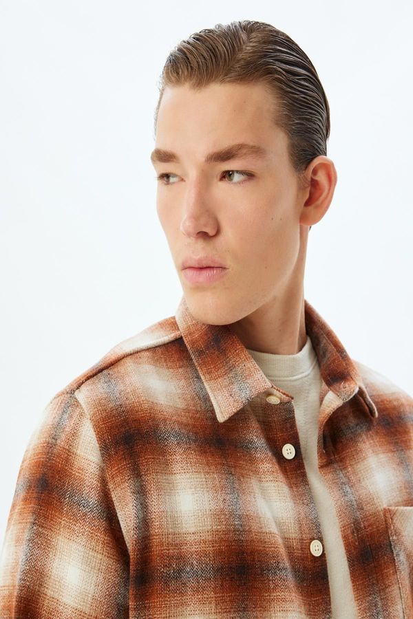 Koton Koton Lumberjack Shirt Long Sleeve Pocket Detail