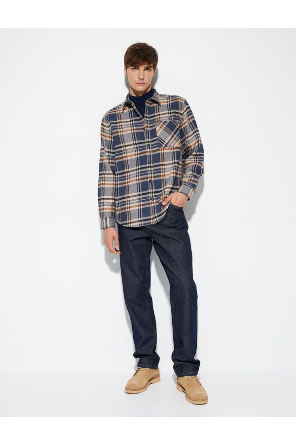 Koton Koton Lumberjack Shirt Long Sleeve Pocket Detailed