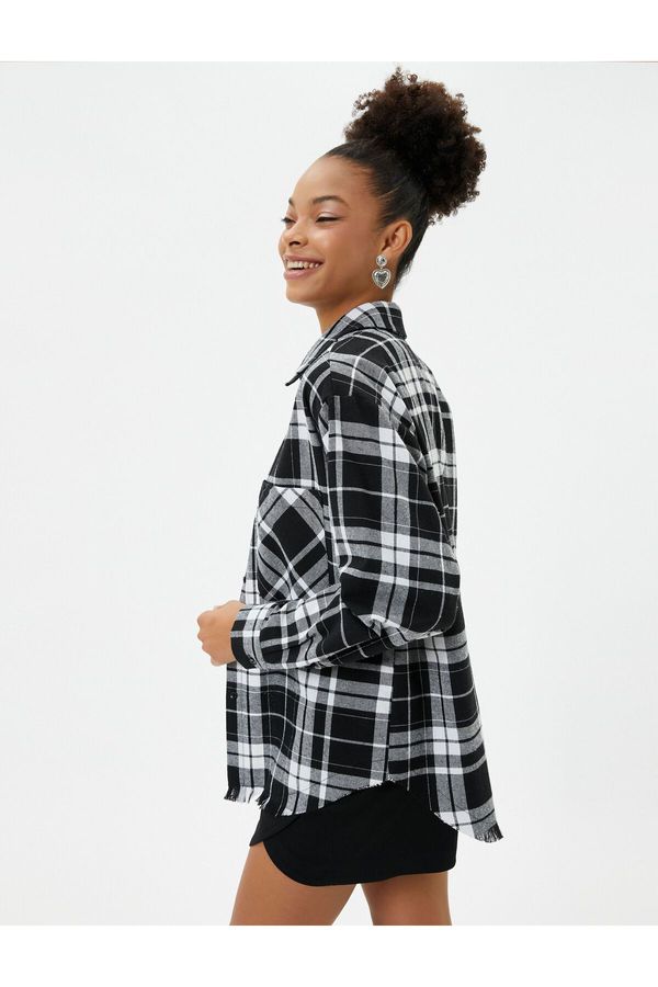 Koton Koton Lumberjack Shirt with Pockets, Soft Texture, Long Sleeves