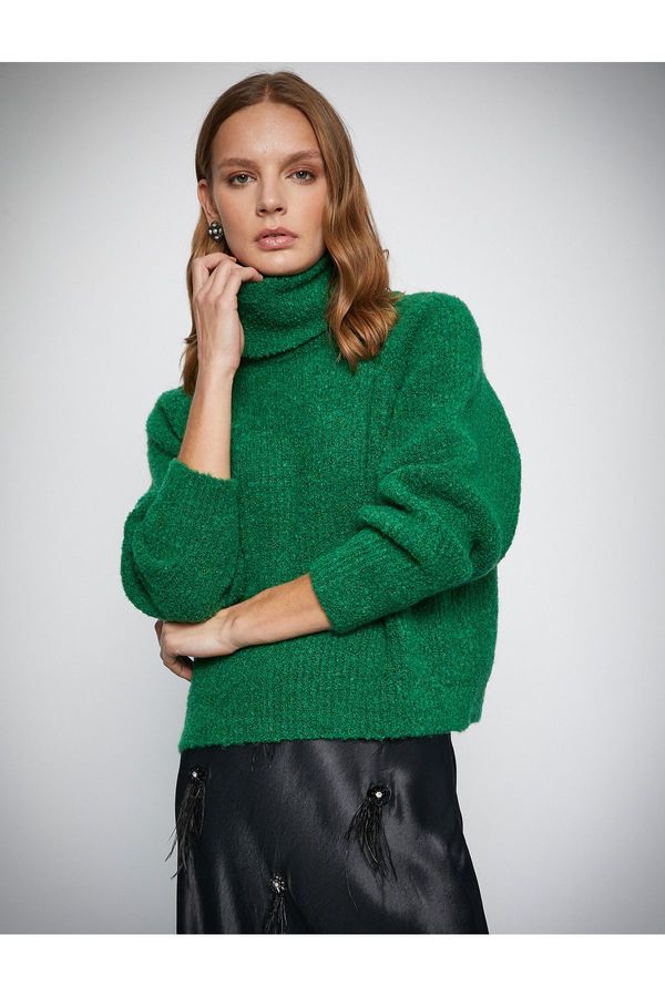 Koton Koton Melis Ağazat X - Soft Textured Turtleneck Sweater