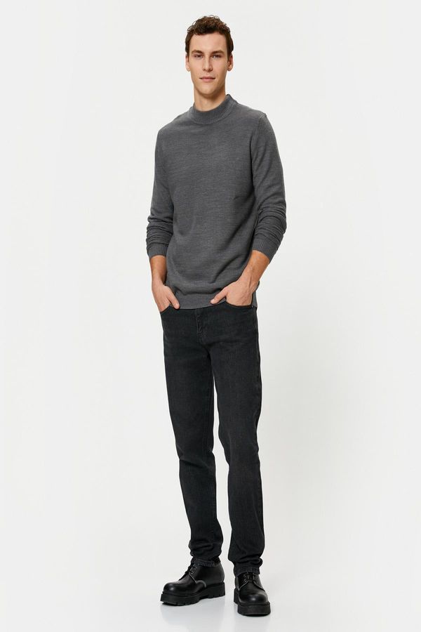 Koton Koton Men's Anthracite Sweater