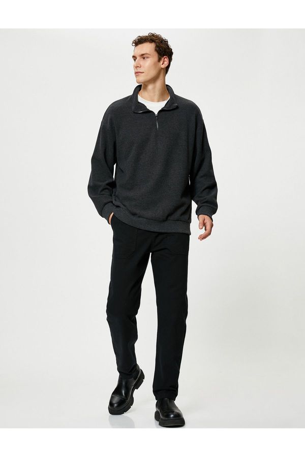 Koton Koton Men's Anthracite Sweatshirt