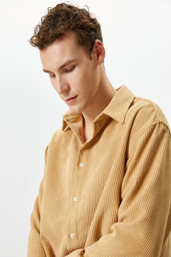 Koton Koton Men's Beige Shirt