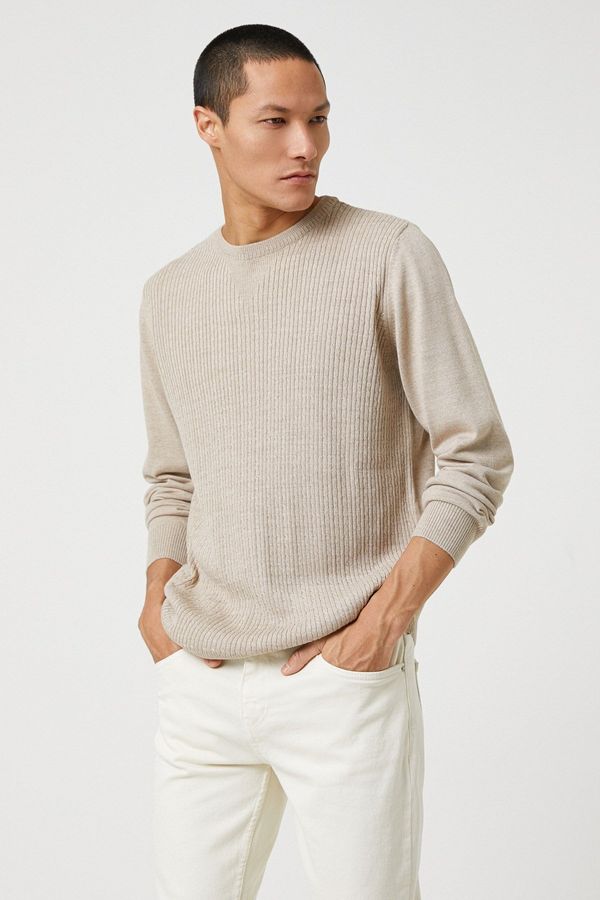 Koton Koton Men's Beige Sweater