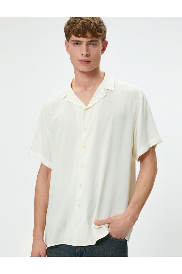 Koton Koton Men's Ecru Shirt