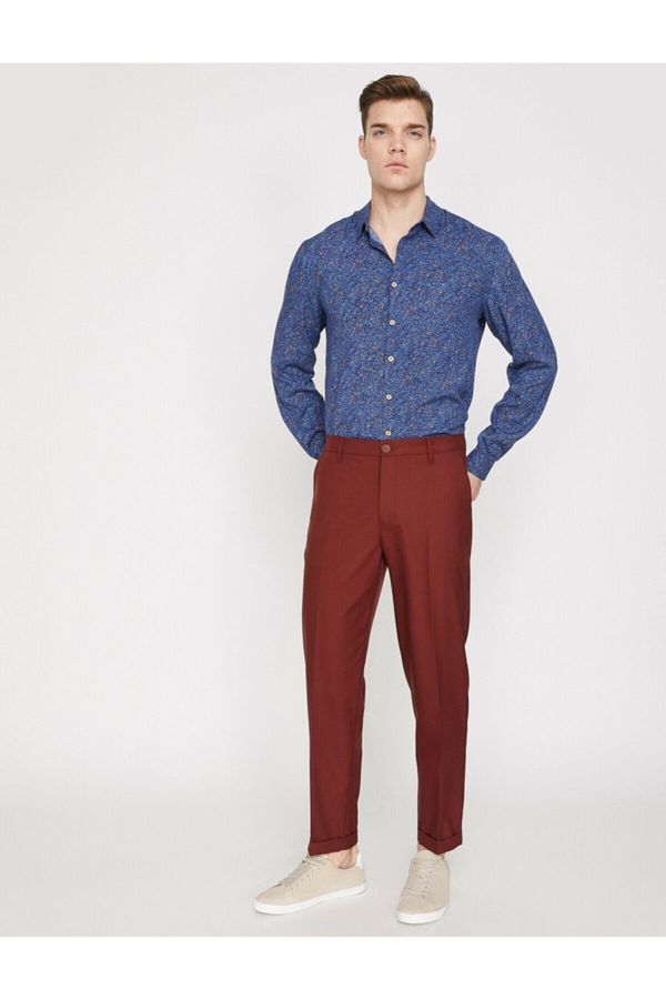 Koton Koton Men's Red Pocket Detailed Trousers