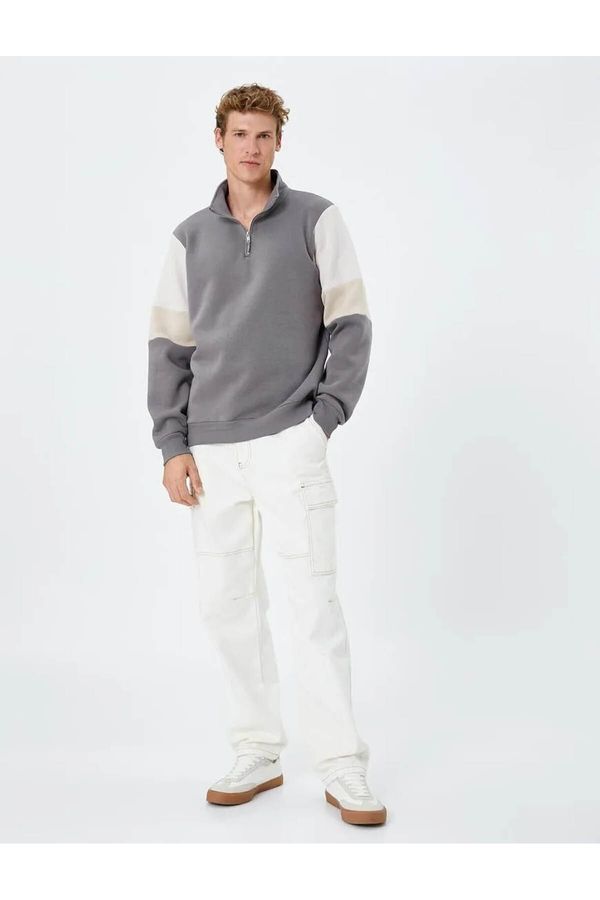 Koton Koton Men's Sweatshirt Gray