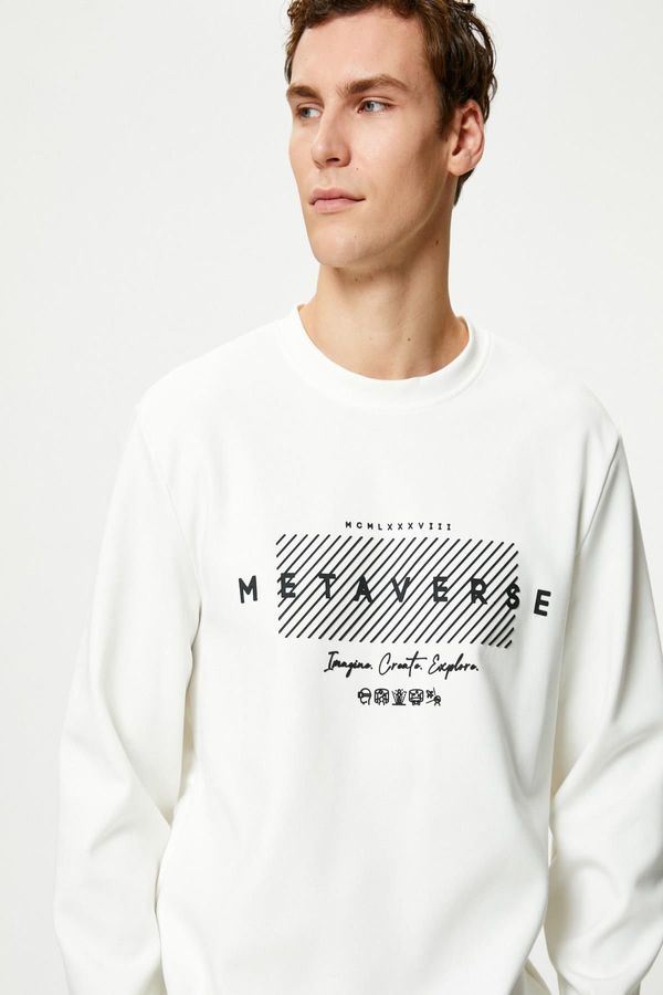 Koton Koton Men's White Sweatshirt