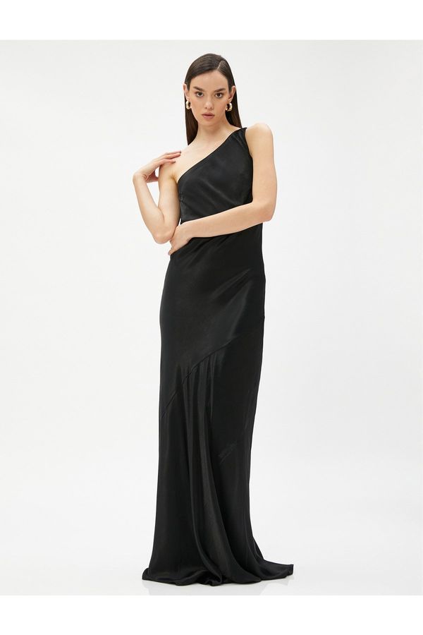 Koton Koton Mermaid Evening Dress One Shoulder