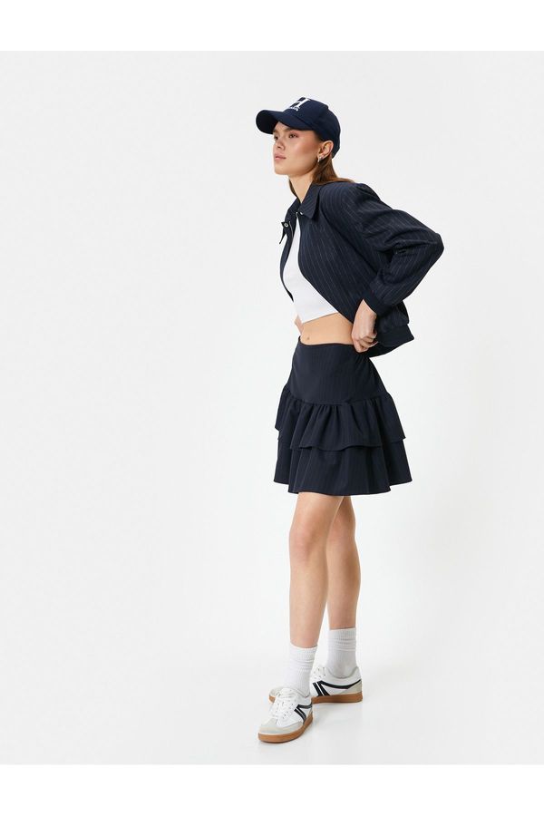 Koton Koton Mini Ruffle Skirt Layered and Voluminous