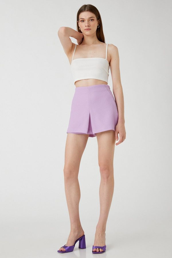 Koton Koton Mini Shorts Skirt With Pocket Pleated