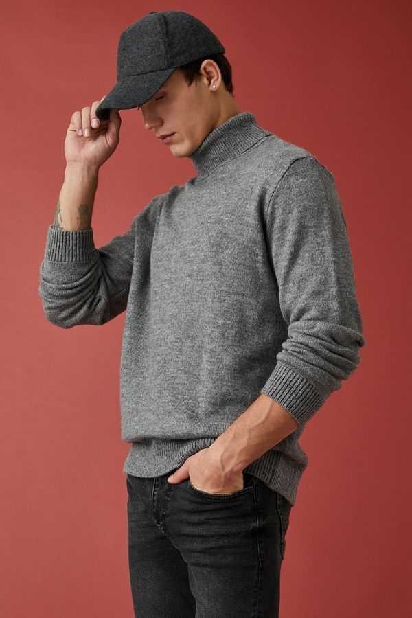 Koton Koton Mock Neck Mealy Sweater