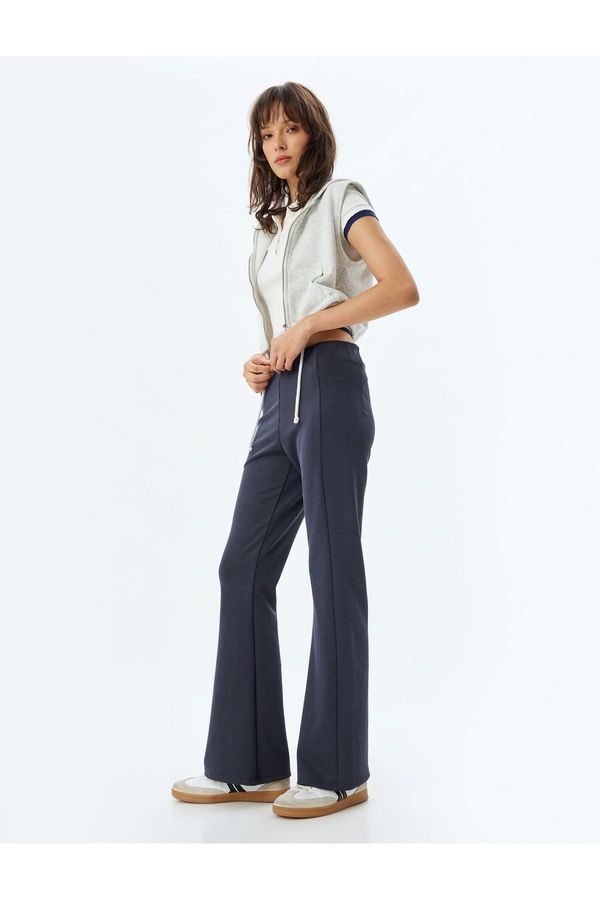 Koton Koton Modal Fabric Blended Flared Leg Trousers