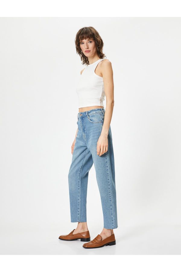 Koton Koton Mom Fit Jeans Standard Waist Pocket Cotton - Mom Jean