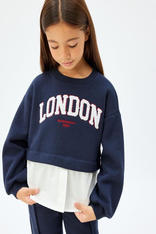 Koton Koton Navy Blue Girl's Sweatshirt