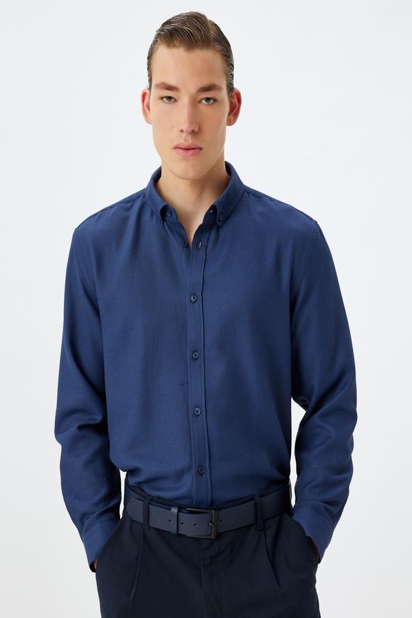 Koton Koton Navy Blue Men's Adult Shirt