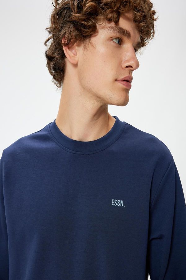 Koton Koton Navy Blue Men's Adult Sweatshirt