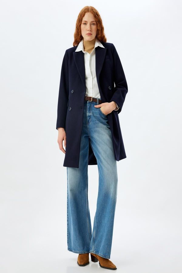 Koton Koton Navy Blue Women's Coat