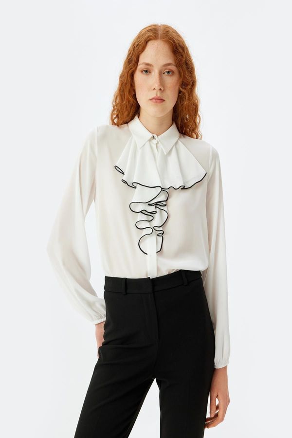 Koton Koton Off-White Women's Shirt