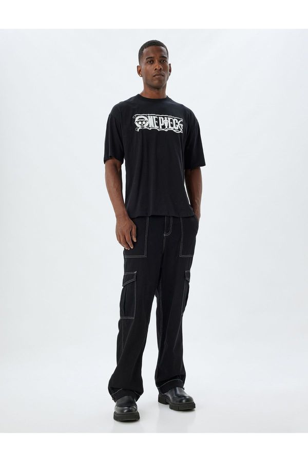 Koton Koton One Piece T-Shirt Licensed Oversize Short Sleeve Crew Neck Cotton