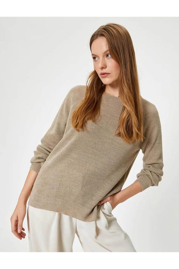 Koton Koton Oversize Knitwear Sweater Long Crew Neck