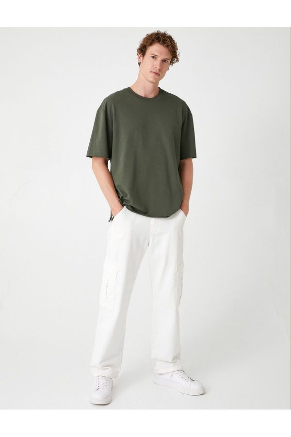 Koton Koton Oversize T-Shirt Short Sleeve Crew Neck Cotton