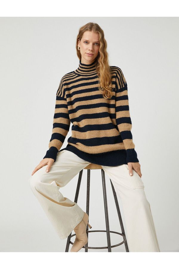 Koton Koton Oversize Turtleneck Sweater Long Sleeve Knitwear