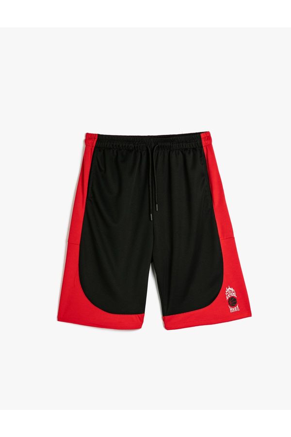 Koton Koton Oversized Sports Shorts Basketball Printed A drawstring waist with pocket.