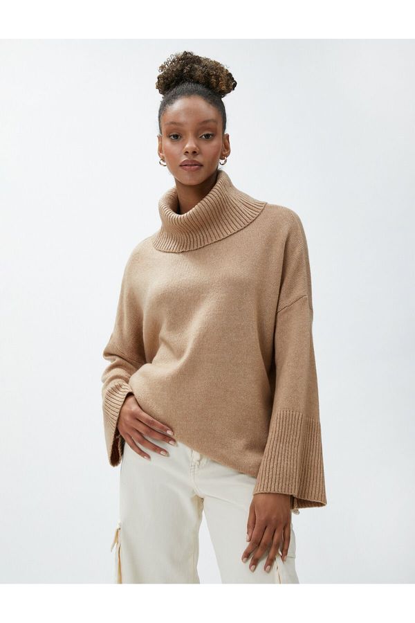 Koton Koton Oversized Turtleneck Sweater Acrylic