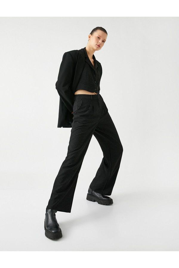 Koton Koton Palazzo Pants Pleated Straight Leg