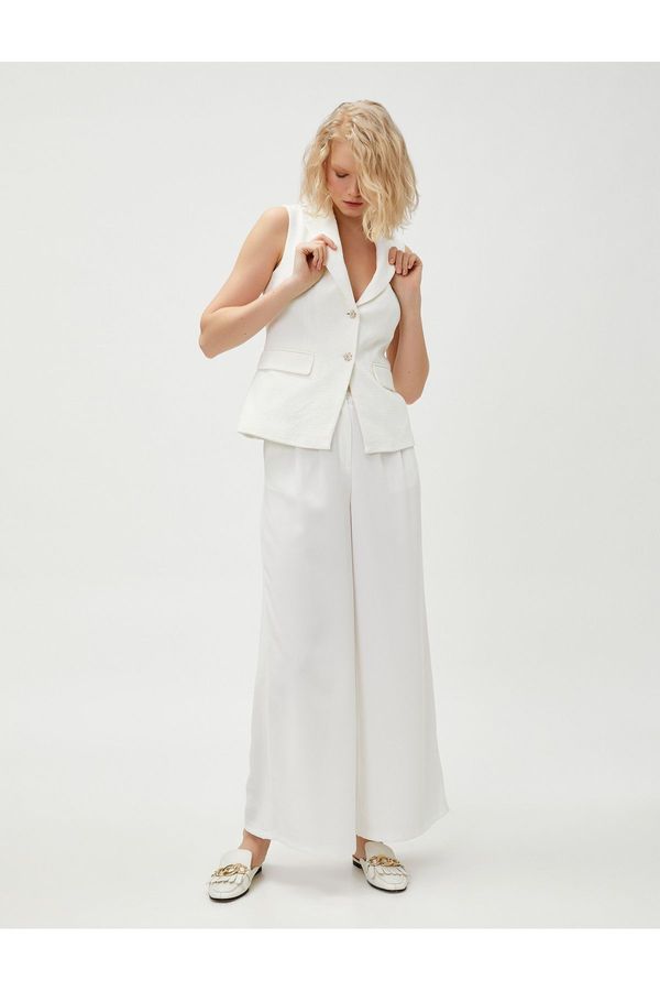 Koton Koton Palazzo Trousers Pleated Pocket