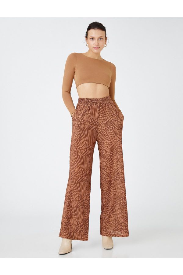 Koton Koton Palazzo Trousers with Elastic Waist