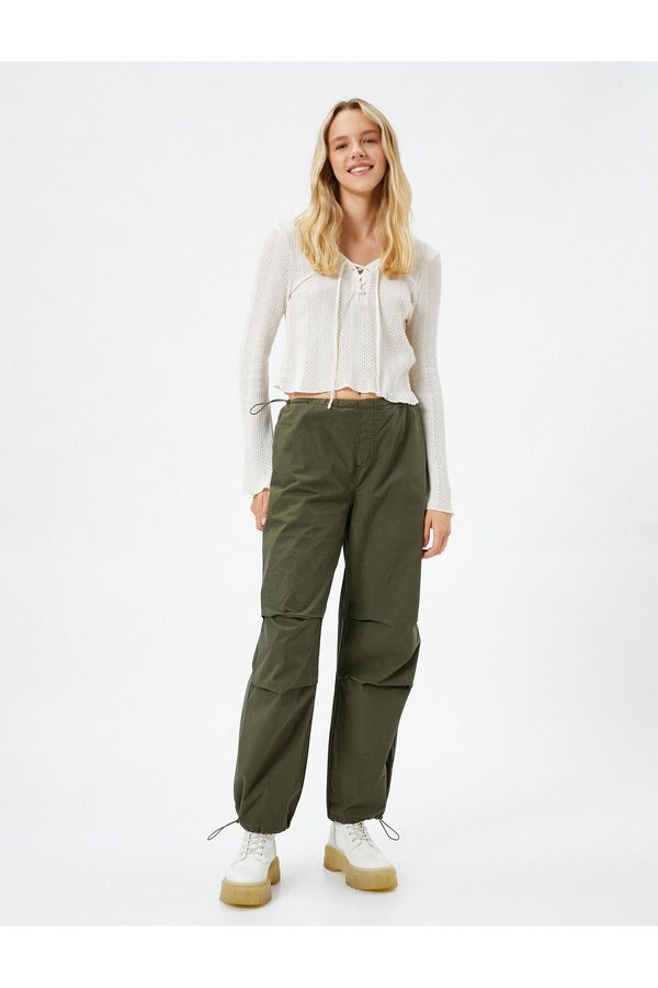 Koton Koton Parachute Pants with Elastic Waist and Legs with Stopper.