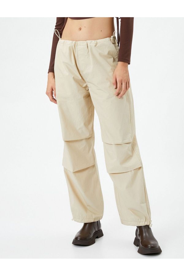 Koton Koton Parachute Pants with Elastic Waist and Legs with Stopper.