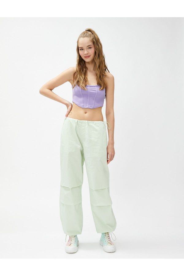 Koton Koton Parachute Trousers Pocket Detailed Waist And Elastic Cuff