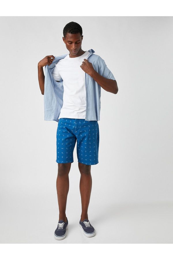 Koton Koton Patterned Gabardine Shorts