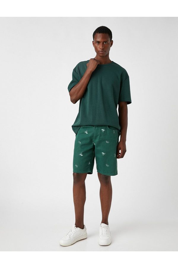 Koton Koton Patterned Gabardine Shorts